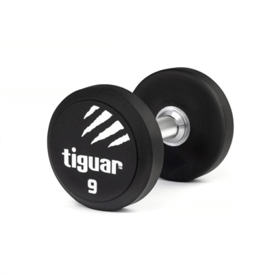 Profesionalus PU svarmuo / hantelis TIGUAR 1–70 kg (Svoris: 9 kg)