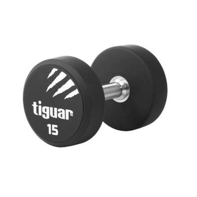 Profesionalus PU svarmuo / hantelis TIGUAR 1–70 kg (Svoris: 15 kg)