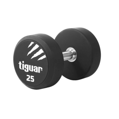 Profesionalus PU svarmuo / hantelis TIGUAR 1–70 kg (Svoris: 25 kg)