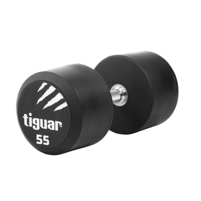 Profesionalus PU svarmuo / hantelis TIGUAR 1–70 kg (Svoris: 55 kg)