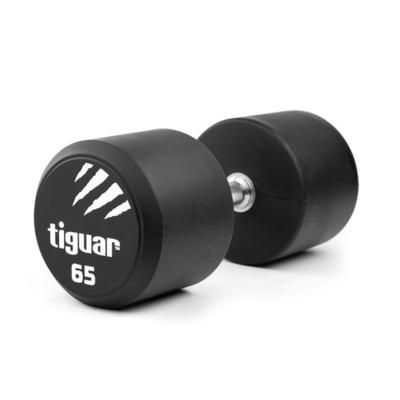 Profesionalus PU svarmuo / hantelis TIGUAR 1–70 kg (Svoris: 65 kg)