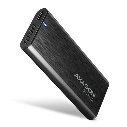 HDD dėklas AXAGON External USB-C 3.2 Gen 2 metal box for M.2 SATA SSD disks