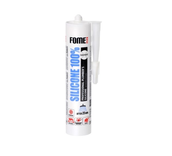 Sanitarinis silikonas hermetikas FOME FLEX, 100%, 310 ml, baltas