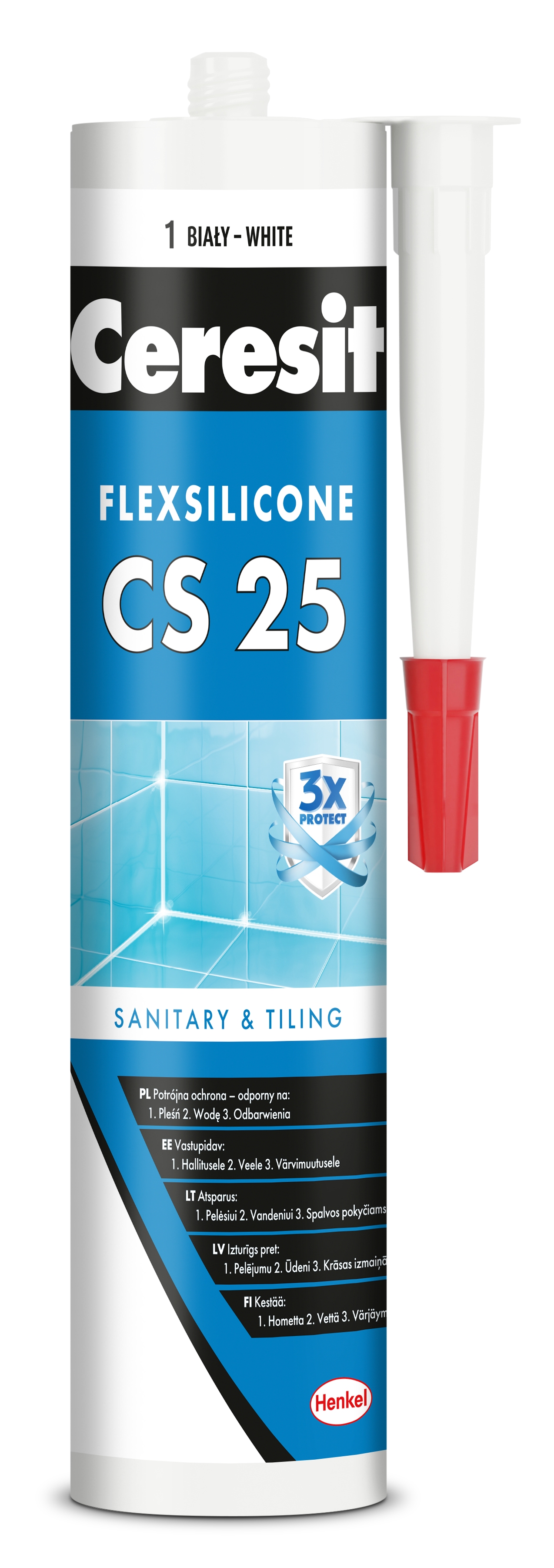 Sanitarinis silikonas CS25 Carbon (17),  280ml