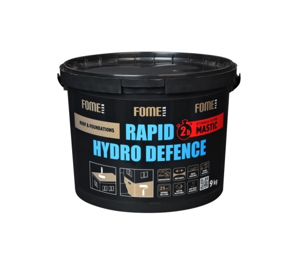 Bituminė hidroizoliacinė mastika FOME FLEX  Rapid Hydro Defence Mastic, 9 kg