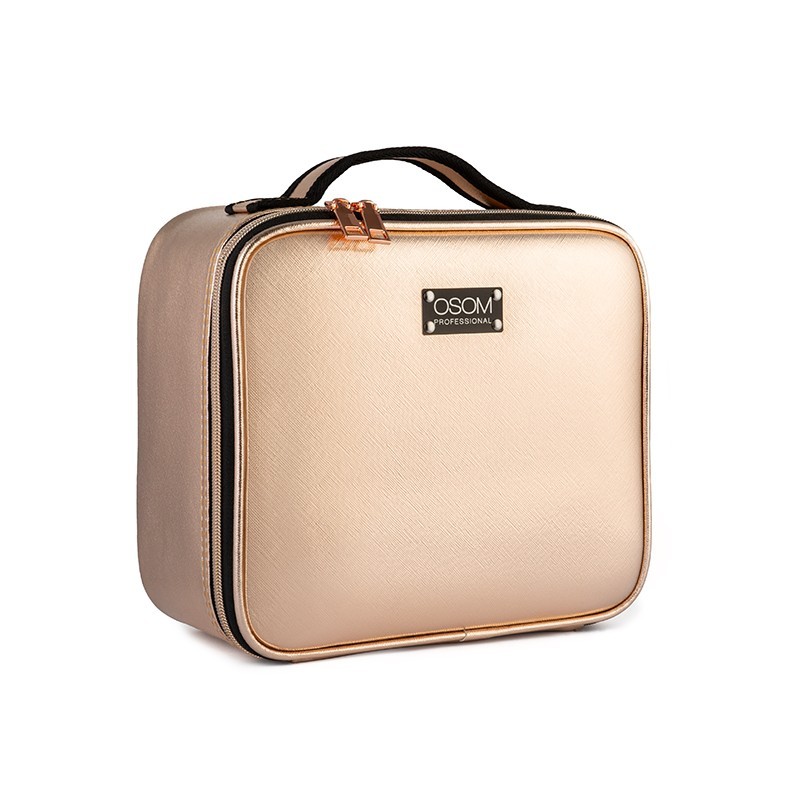 Lagaminas makiažo priemonėms Osom Professional Cosmetic Case With Lighted Mirror OSOMP040RG, rožinės aukso spalvos