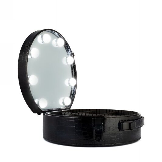 Lagaminas makiažo priemonėms OSOM Professional Lighted MakeUp Case OSOMPLC077BL, su lemputėmis, juodos spalvos