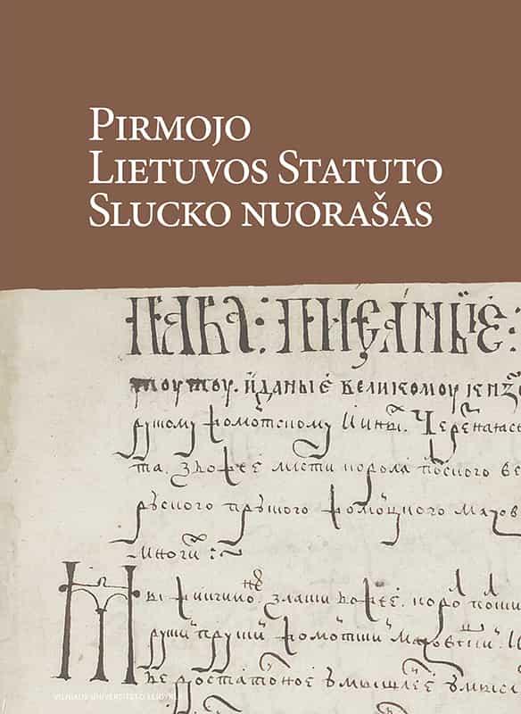 Pirmojo Lietuvos StatutoSluckio nuorašas