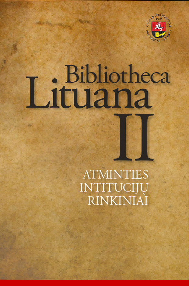 Bibliotheca Lituana II. Atminties institucijų rinkiniai