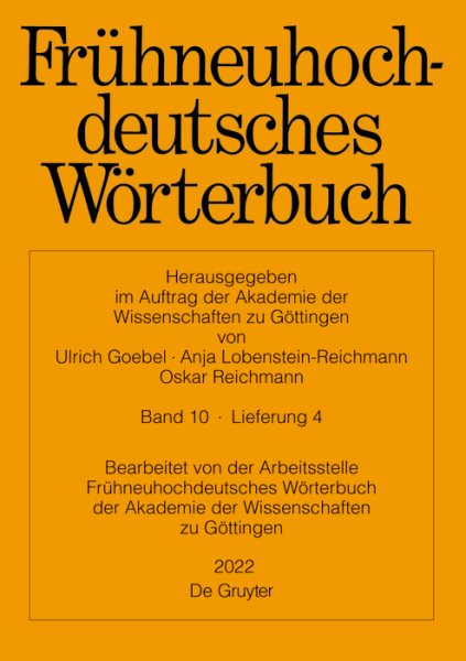 Frühneuhochdeutsches Wörterbuch. Band 10/Lieferung 4