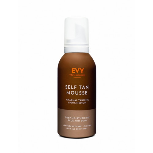 EVY Technology Self Tan Mousse Kūno ir veido savaiminio įdegio putos, Light Medium
