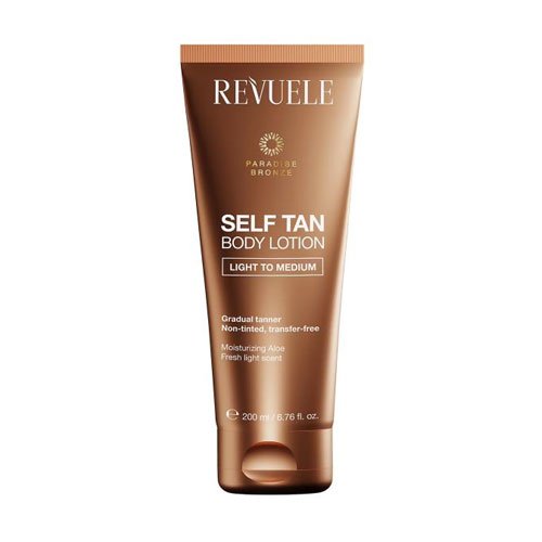 Savaiminio įdegio kūno losjonas REVUELE SELF TAN LIGHT TO MEDIUM, 200 ml
