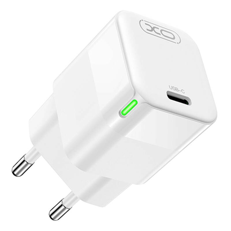 "XO CE06" tinklo įkroviklis, 30 W, USB-C (baltas)