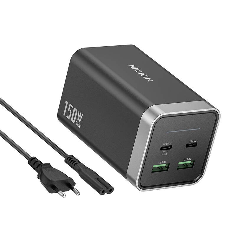 Įkroviklis MOKiN PD150W 2xUSB-C 2xUSB-A (juodas)