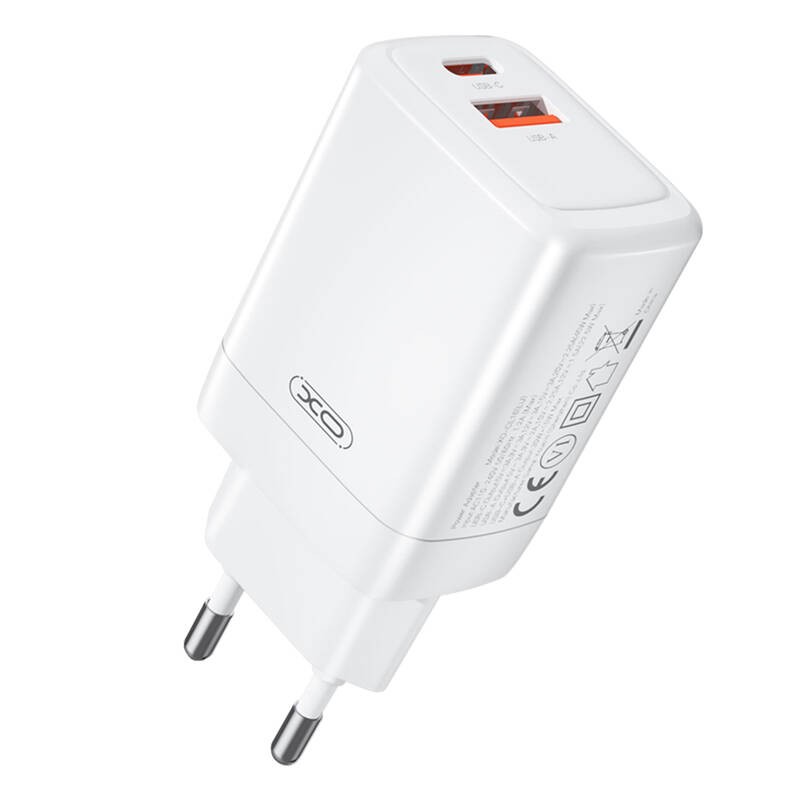 XO CE16 tinklo įkroviklis, 45 W, 1x USB-C, 1x USB-A