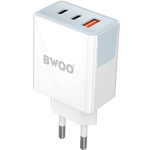 BWOO CDA133 Sieninis įkroviklis USB + 2xUSB-C 3A 40W PD