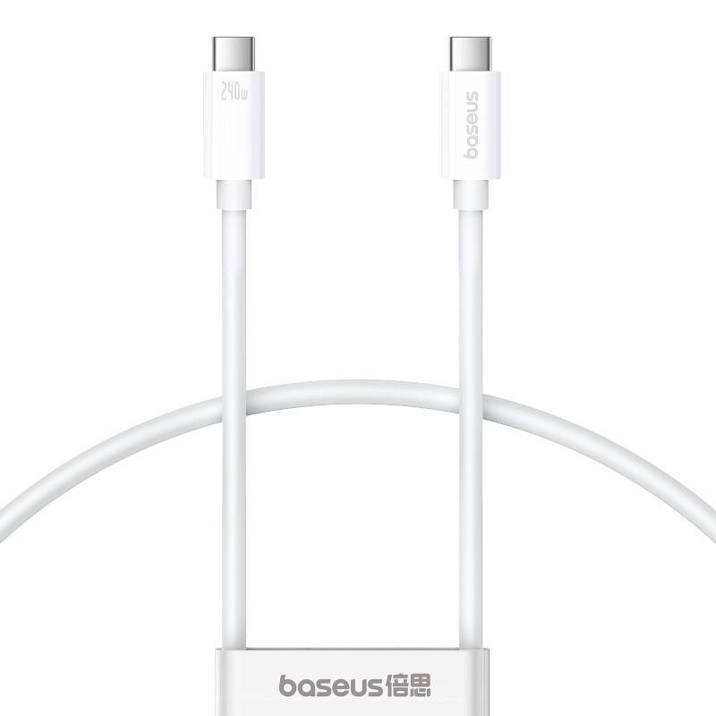 greito įkrovimo laidas "Baseus Superior 2" USB-C į USB-C 240W, 1,8 m (baltas)