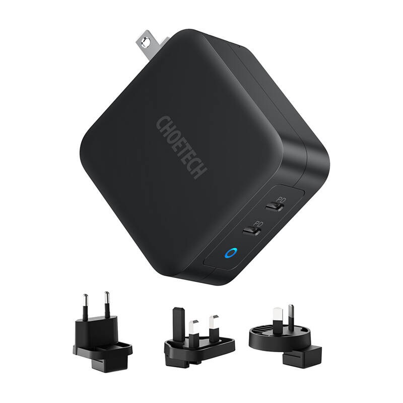 Choetech PD6008 2xUSB-C PD 100W GaN tinklo įkroviklis