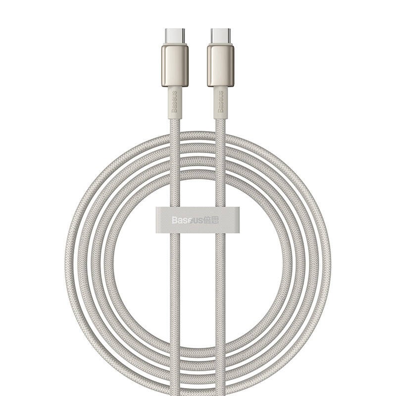 Kabelis USB-C į USB-C Baseus Tungsten Gold, 100W, 2 m (auksinis)