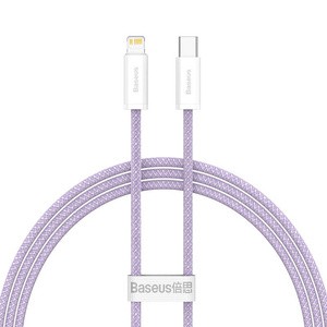 USB-C laidas "Lightning Baseus Dynamic Series", 20 W, 1 m (violetinės spalvos)