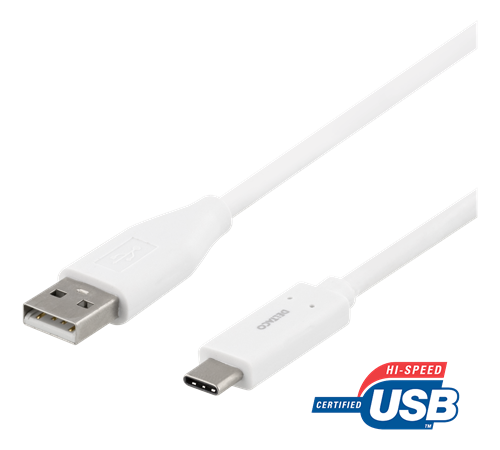 Mob. telefono kabelis DELTACO USB 2.0, A-C, 2m / USBC-1011M