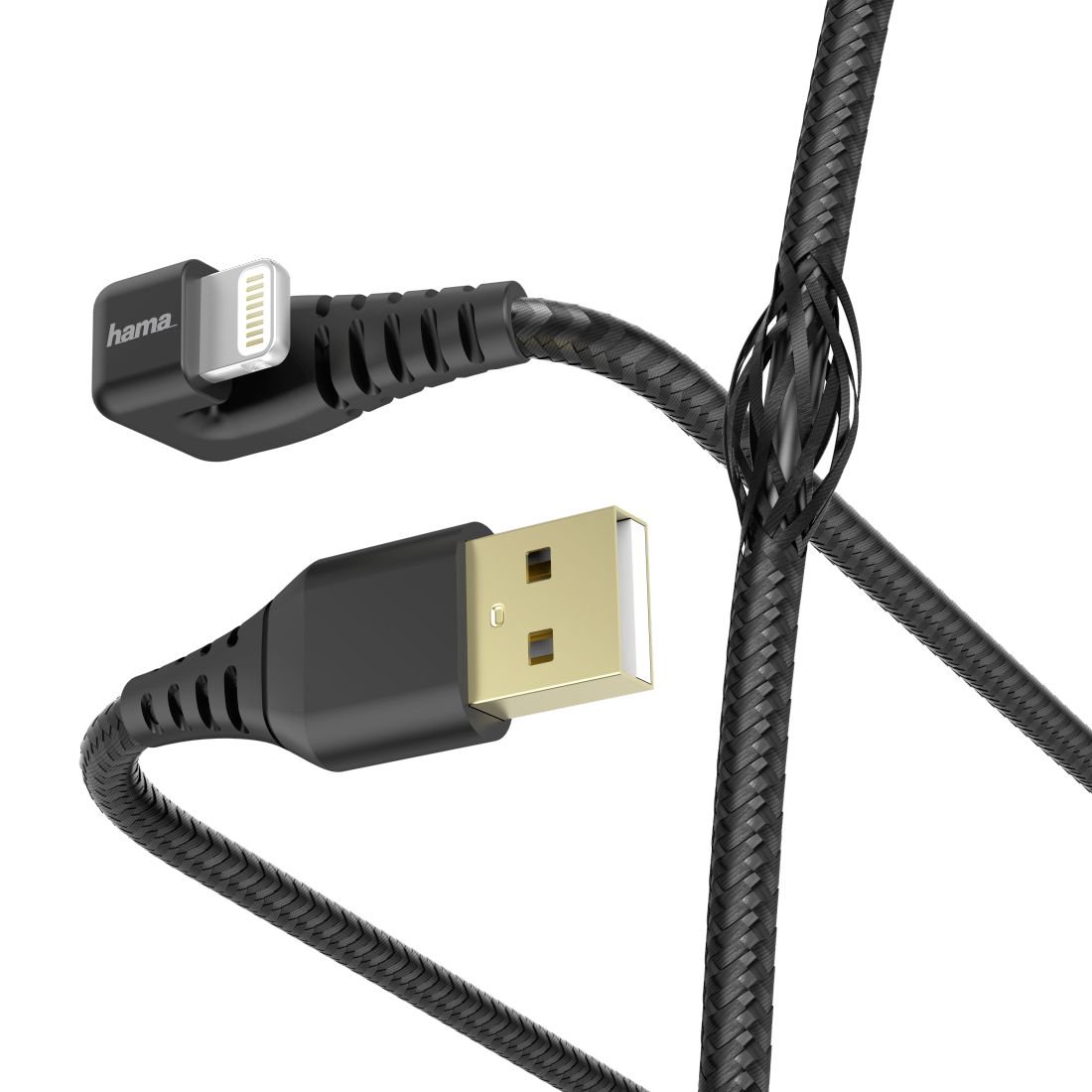 Hama 00187221 Gamer Charging/Data Cable, USB-A - Lightning 1.5m, Black