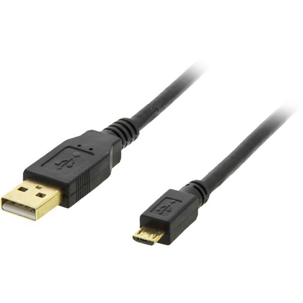 Mob. telefono kabelis DELTACO USB 2.0 "A-micro B", 2.0m, juodas / MICRO-103