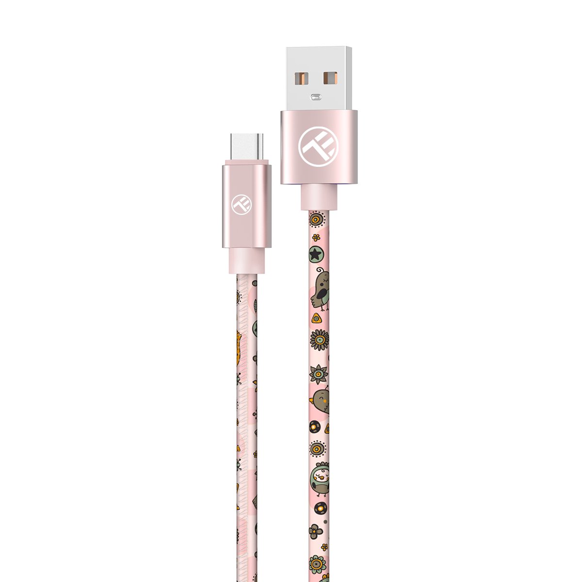 Tellur Graffiti USB to Type-C cable 3A 1m pink