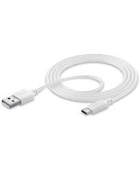 Kabelis CELLULARLINE Data 1,2m USB-A į USB-C, baltas