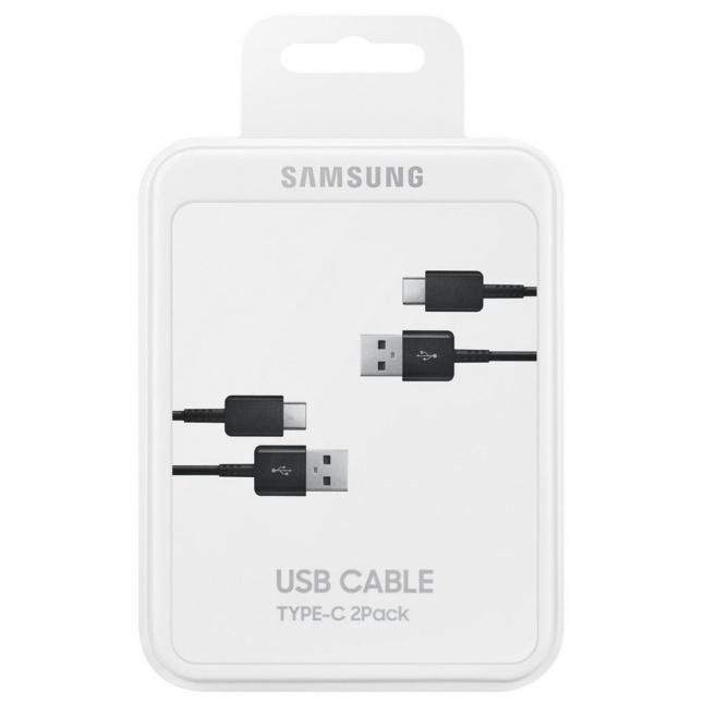 USB kabelis Samsung EP-DG930MBEGWW Type-C 1.5m 2vnt. juodas