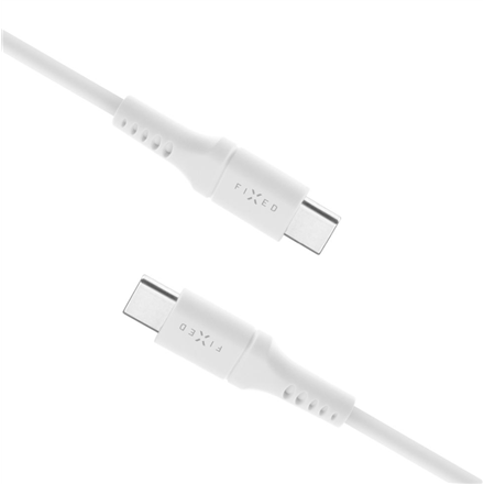 Fixed  Liquid Silicone Cable USB-C/USB-C, 2m, 60W  FIXDLS-CC2-WH