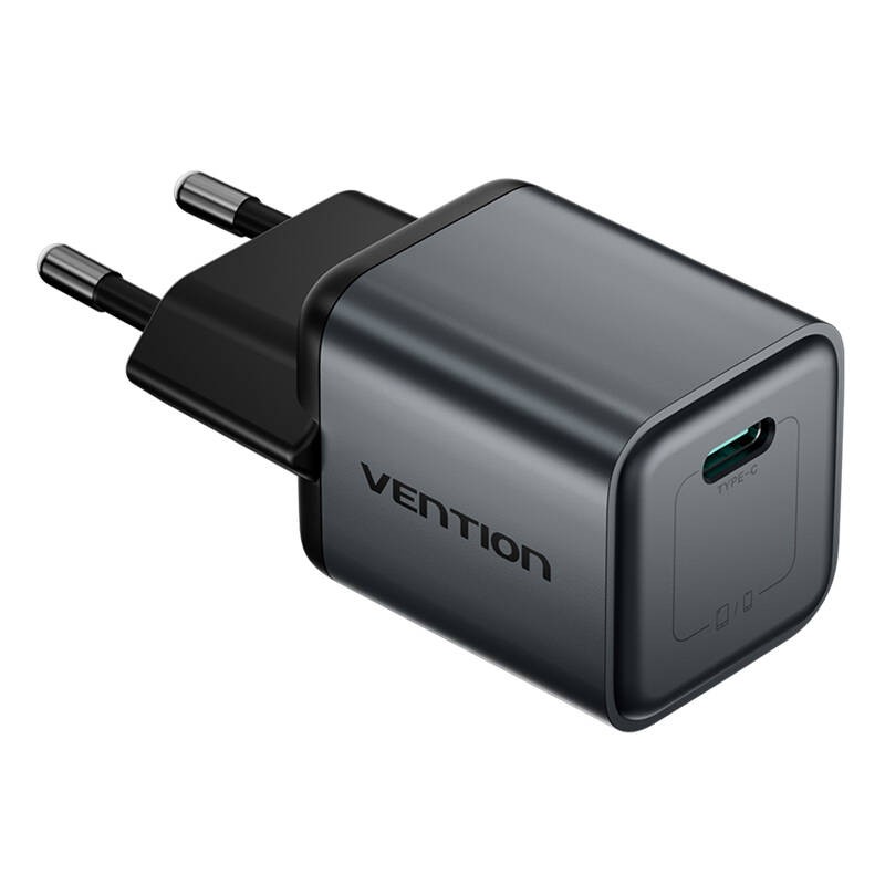 "GaN Vention" USB-C 20W įkroviklis (pilkas)