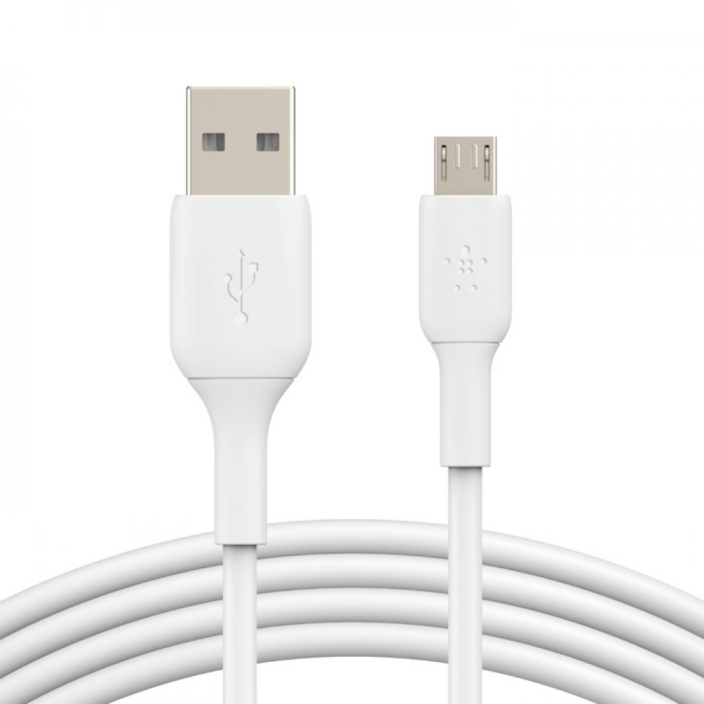 USB kabelis Belkin Boost Charge USB-A to MicroUSB 1.0m baltas