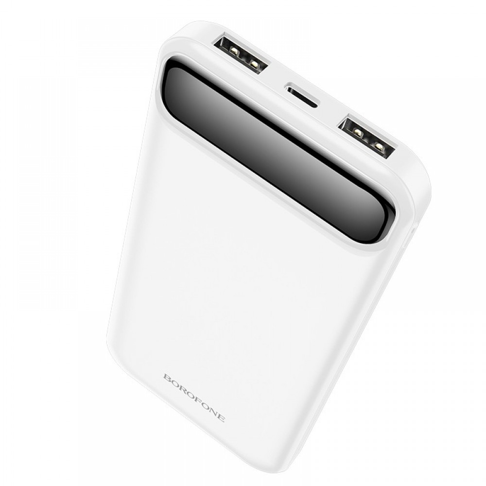 Išorinė baterija Power Bank Borofone BJ14 Type-C microUSB 2*USB (2A) 10000mAh balta