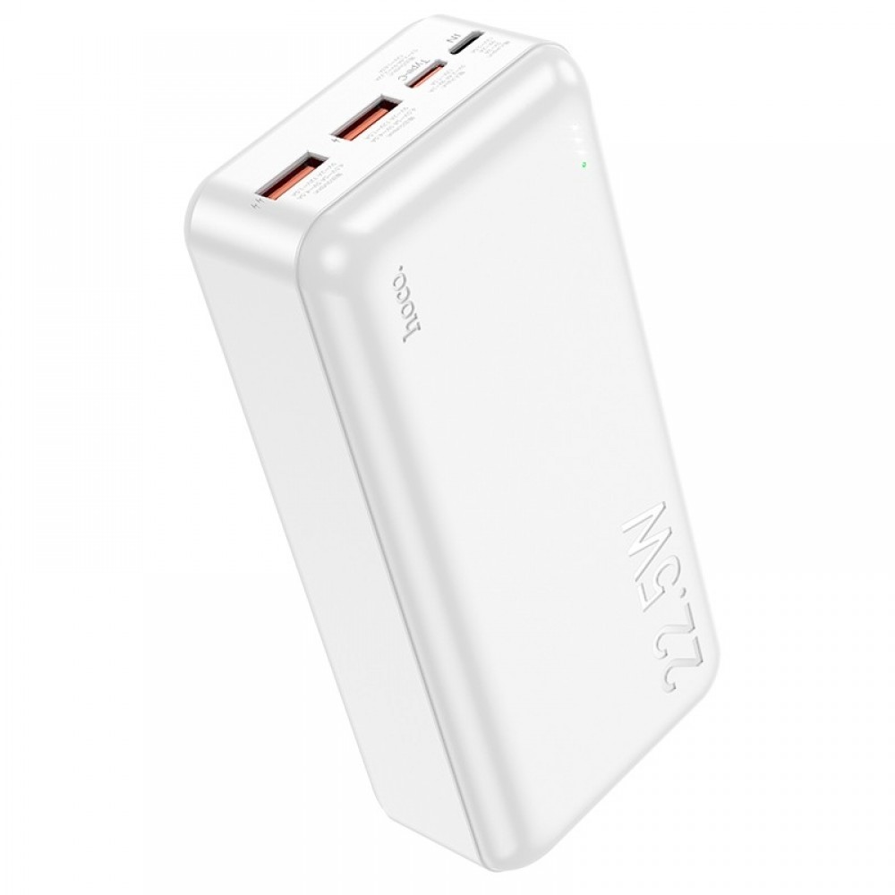 Išorinė baterija Power Bank Hoco J101B PD 20W+Quick Charge 3.0 22.5W 30000mAh baltas