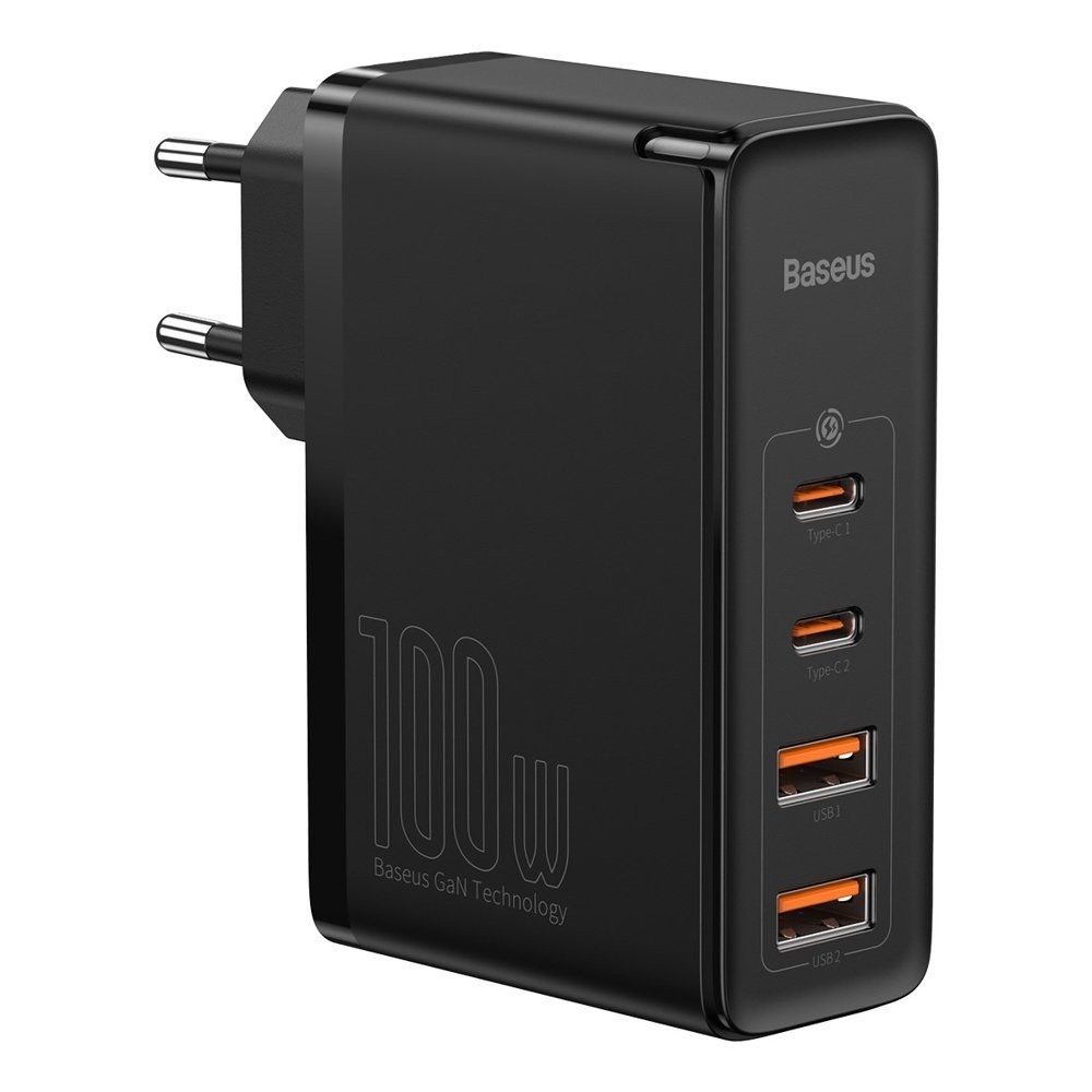 Pakrovėjas-įkroviklis Baseus GaN2 Pro 2xType-C / 2xUSB 100W juodas CCGAN2P-L01