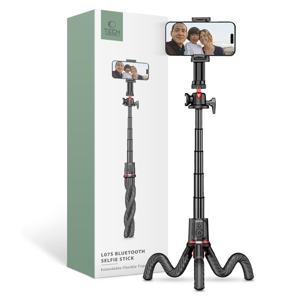 Asmenukių lazda "Tech-Protect L07S Bluetooth Selfie Stick Flexible Tripod"