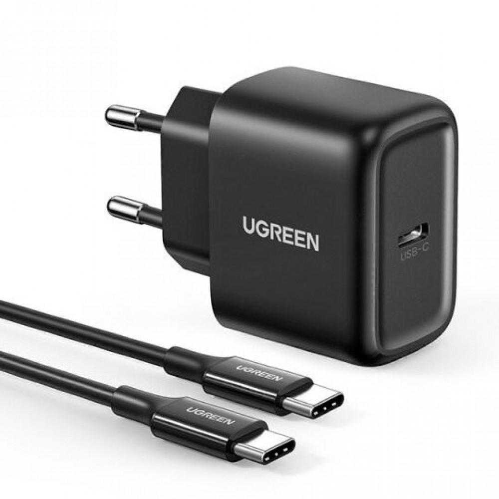 Pakrovėjas-įkroviklis "Ugreen CD250 USB-C 25W + USB-C cable 2.0m" juodas