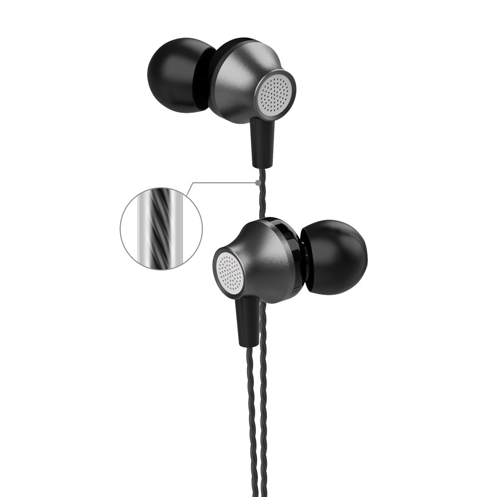 Juoda laisvų rankų įranga Devia Metal In-ear 3,5mm