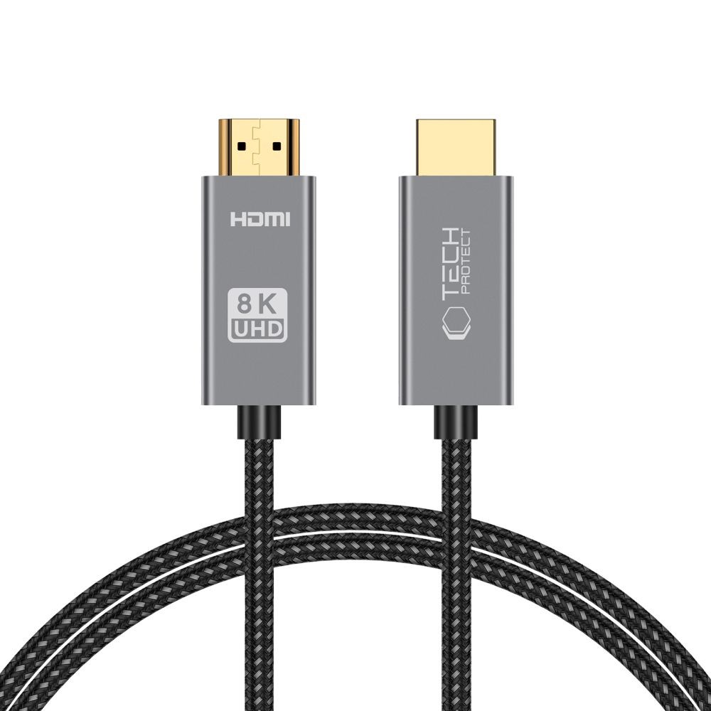 Juodas kabelis "Tech-Protect Ultraboost HDMI 2.1 Cable 4K 120HZ / 8K 60HZ 100CM"