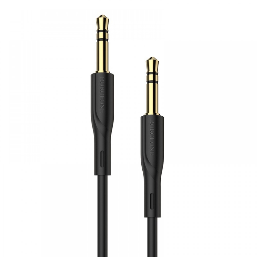 Juodas audio adapteris 3,5mm į 3,5mm Borofone BL1