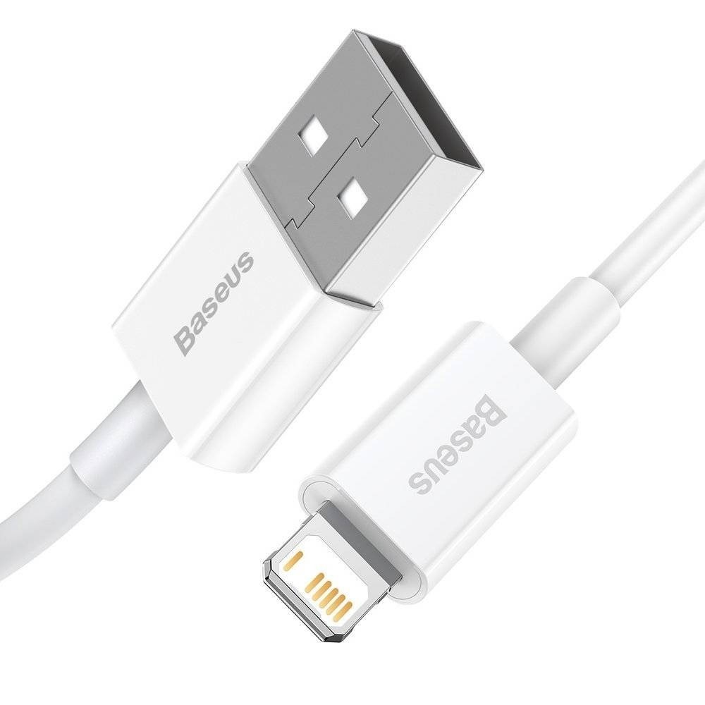 USB kabelis Baseus Superior iš USB į Lightning 2.4A 1.5m baltas CALYS-B02