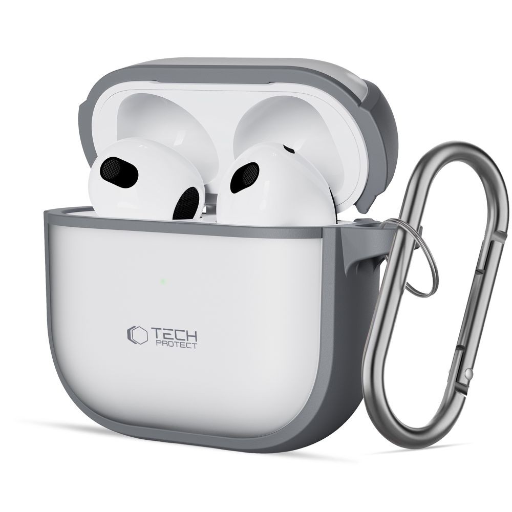 Pilkas matinis dėklas "Tech-Protect Magmat" skirtas Apple Airpods 4