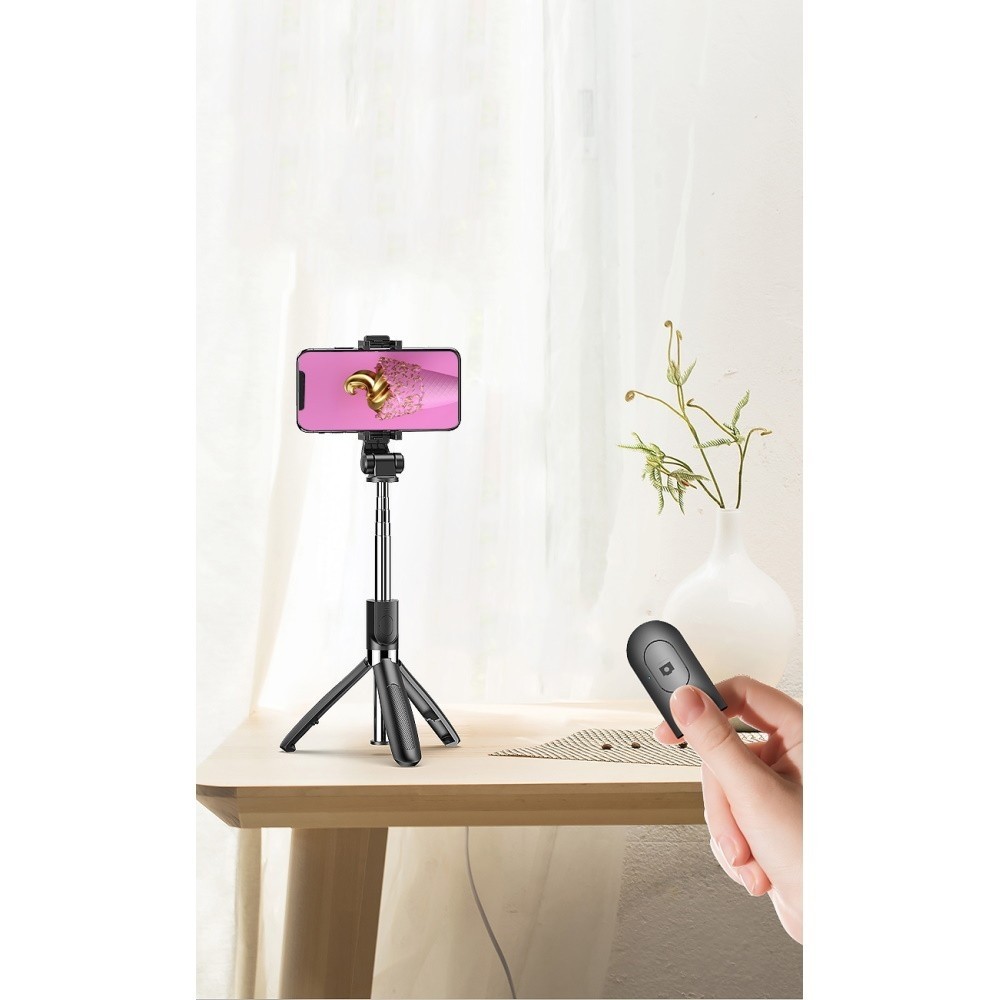 Asmenukių lazda XO SS08 Tripod Bluetooth juoda