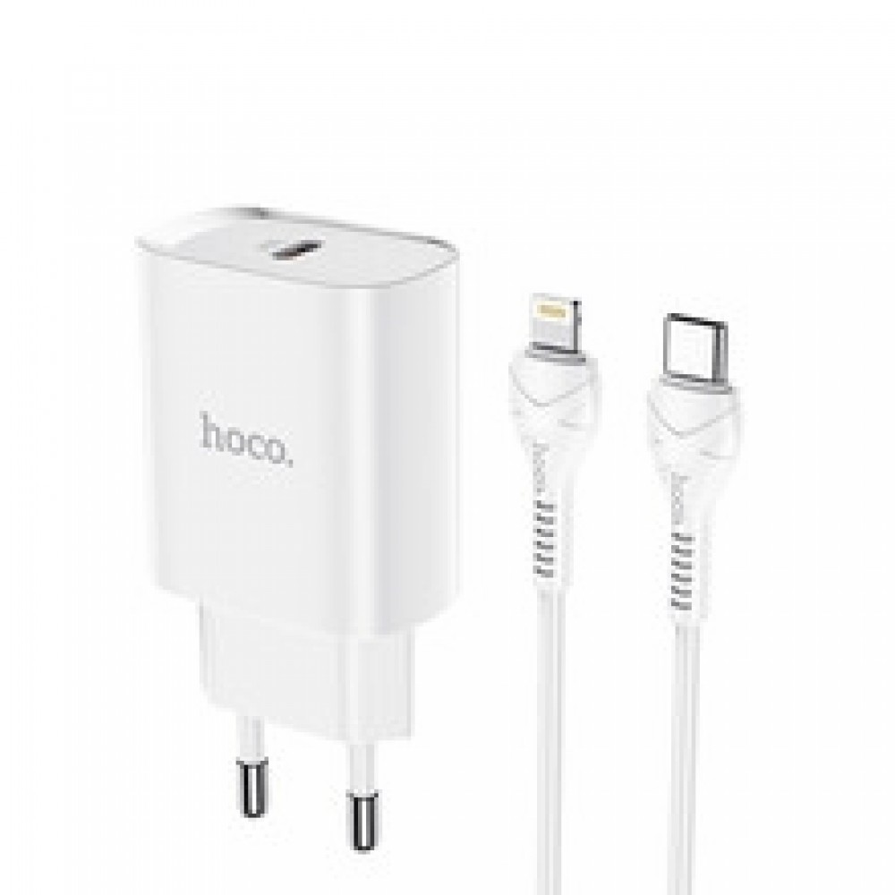 Pakrovėjas-įkroviklis buitinis Hoco N14 Smart Charging PD20W Type-C to Lightning baltas