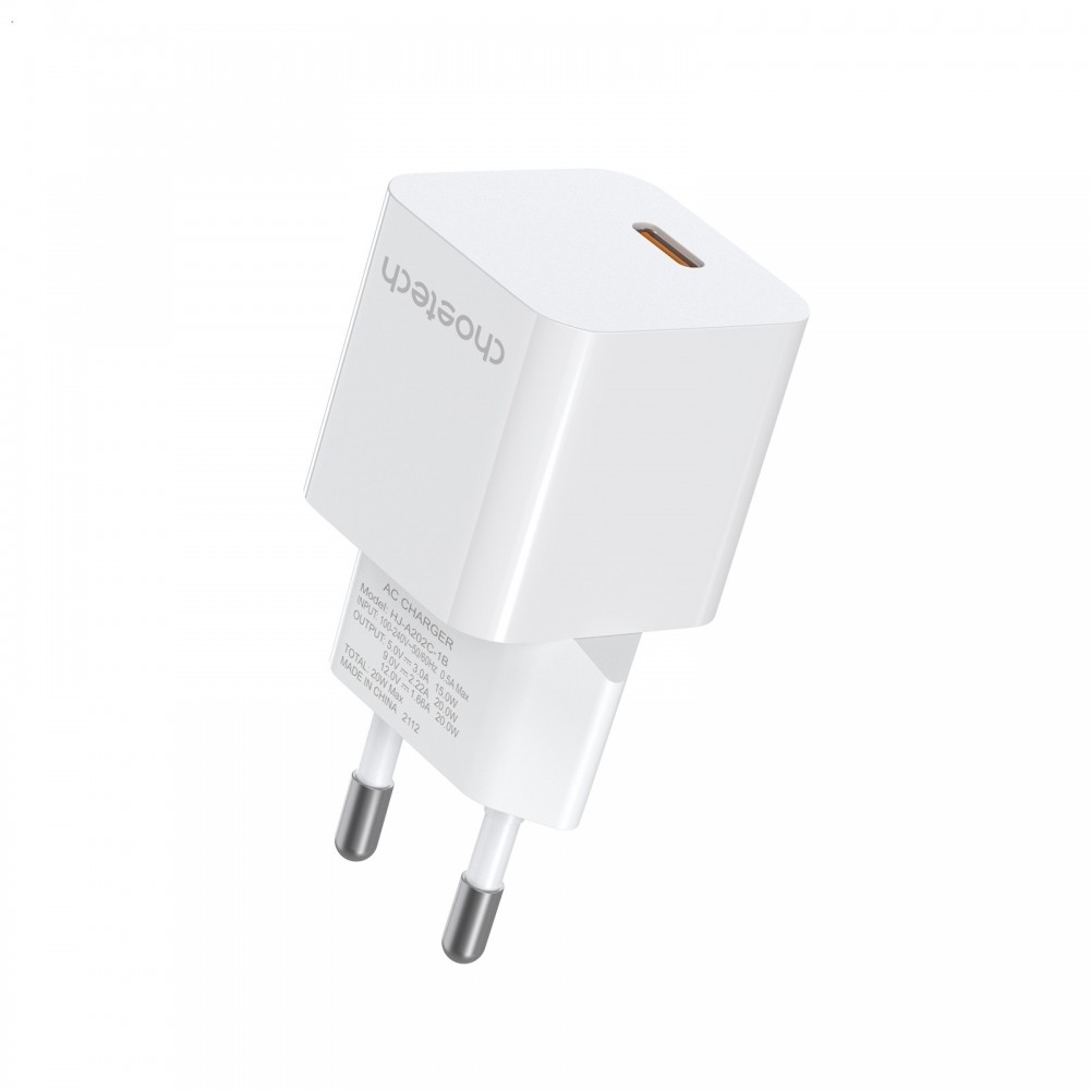 Pakrovėjas-įkroviklis Choetech PD5010 USB-C PD20W GaN baltas