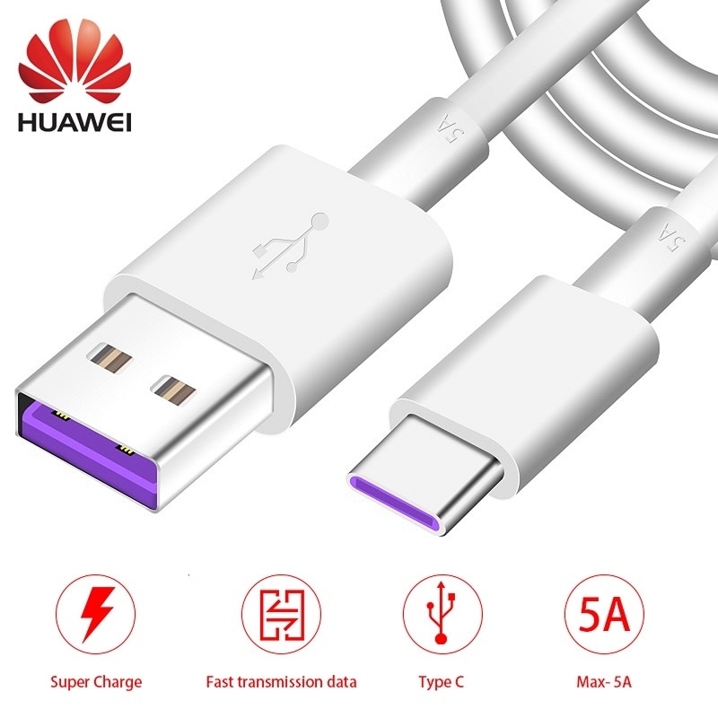 Greito krovimo USB Type-C telefono laidas Huawei 5A, 1m