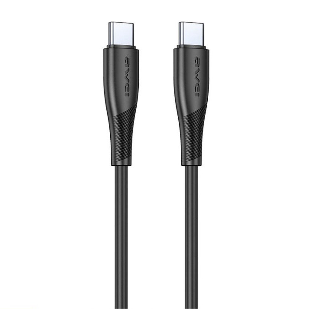 USB kabelis Awei CL-182C USB-C to USB-C 1.0m juodas