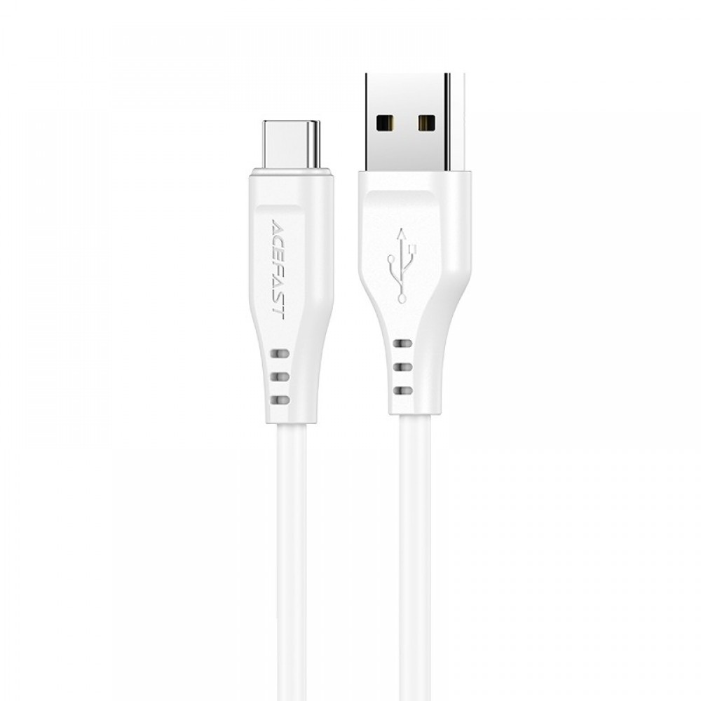 USB kabelis Acefast C3-04 USB-A to USB-C 1.2m baltas