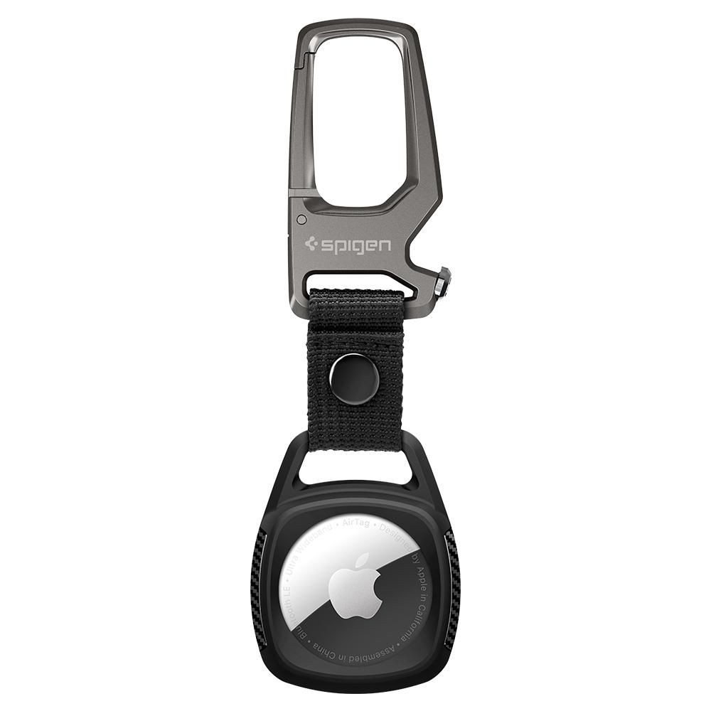 Juodas dėklas "Spigen Rugged Armor" skirtas Apple Airtag